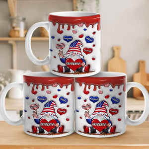 J'aime être grand-mère - Mug personnalisé 3D avec effet gonflé - Cadeau pour maman et grand-mère