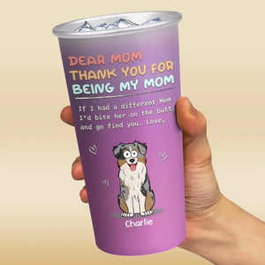 Merci d'être notre maman - Tasse personnalisée en aluminium changeant de couleur pour chien - Cadeau pour les propriétaires d'animaux et les amoureux des animaux