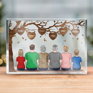 Là où la vie commence et où l'amour ne finit jamais - Plaque rectangulaire en acrylique personnalisée pour la famille - Cadeau pour les membres de la famille