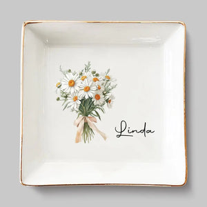 Les fleurs ne se racontent pas, elles se montrent - Porte-bijoux personnalisé pour meilleure amie - Cadeau pour meilleures amies, meilleures amies, sœurs