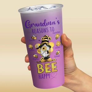 Les raisons pour lesquelles grand-mère est heureuse - Tasse personnalisée en aluminium à changement de couleur pour la famille - Cadeau pour grand-mère