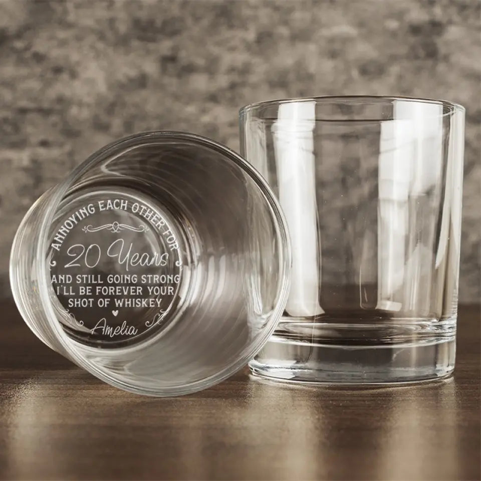 Je serai toujours ton verre de whisky - Verre à whisky personnalisé pour couple - Cadeau pour mari et femme, anniversaire