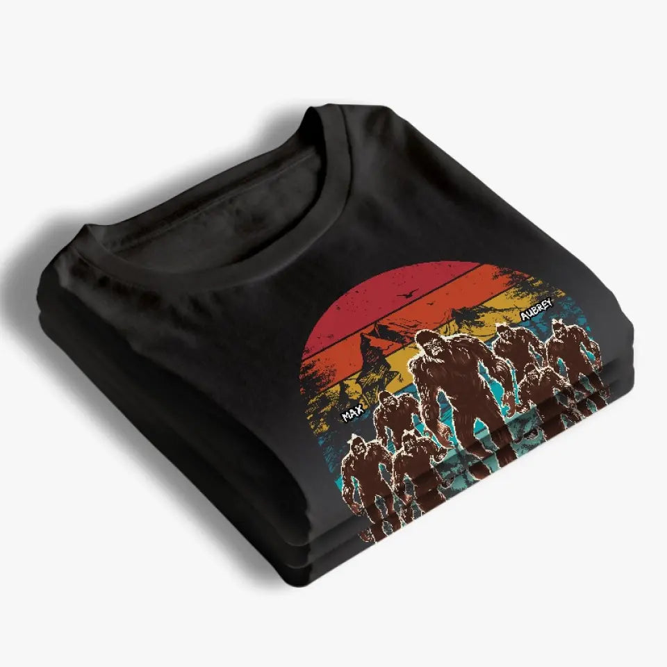 Bigfoot Dad, Heart Of The Wilderness - T-shirt unisexe personnalisé pour la famille, sweat à capuche, cadeau pour papa ou grand-père