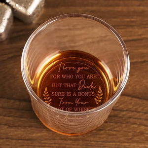 Je t'aime pour qui tu es - Verre à whisky personnalisé pour couple - Cadeau pour mari et femme, anniversaire