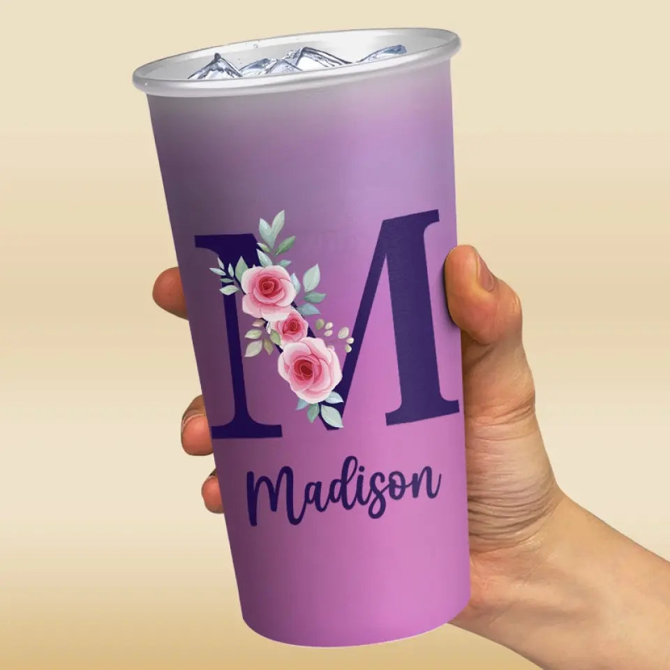 Sauvage et libre, comme une fleur - Tasse personnalisée en aluminium changeant de couleur - Cadeau pour vous-même, vos meilleures amies, vos meilleures amies, vos sœurs