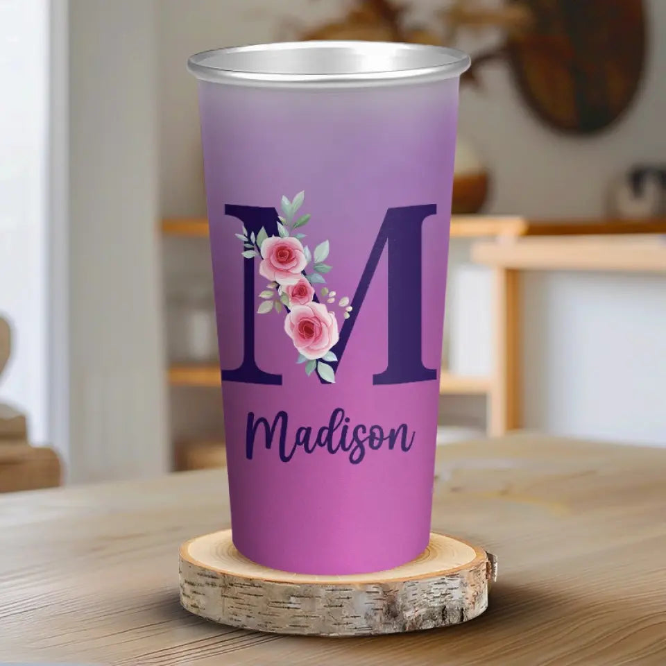 Sauvage et libre, comme une fleur - Tasse personnalisée en aluminium changeant de couleur - Cadeau pour vous-même, vos meilleures amies, vos meilleures amies, vos sœurs