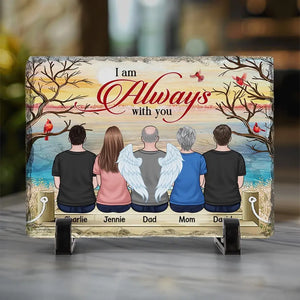 Et je te reverrai un jour, dans les nuages - Pierre commémorative rectangulaire personnalisée avec support - Cadeau de condoléances pour les membres de la famille
