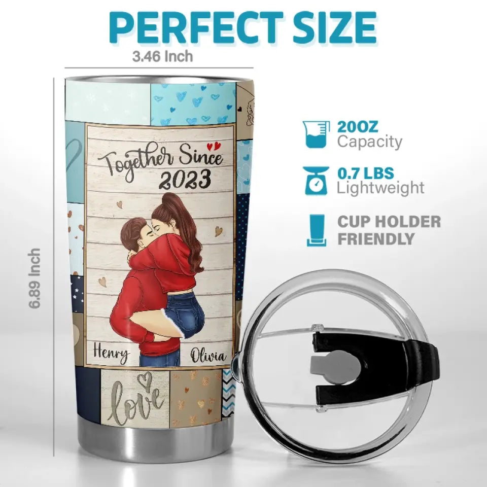 Ensemble, c'est notre endroit préféré où être - Gobelet personnalisé pour couple - Cadeau pour mari et femme, anniversaire