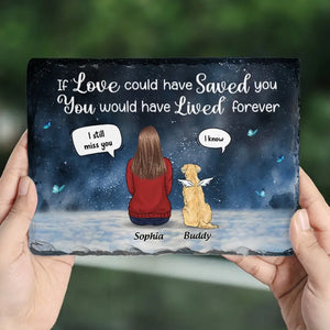Ils ont laissé des empreintes de pattes sur mon cœur - Pierre commémorative rectangulaire personnalisée avec support - Cadeau de condoléances pour les propriétaires d'animaux et les amoureux des animaux
