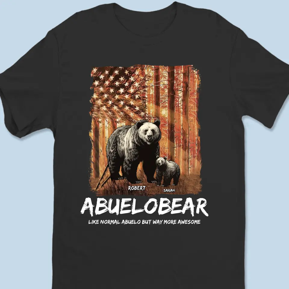 Petits-enfants réchauffent le cœur de Papa Ours - T-shirt unisexe personnalisé, sweat à capuche, sweat-shirt - Cadeau pour papa, grand-père