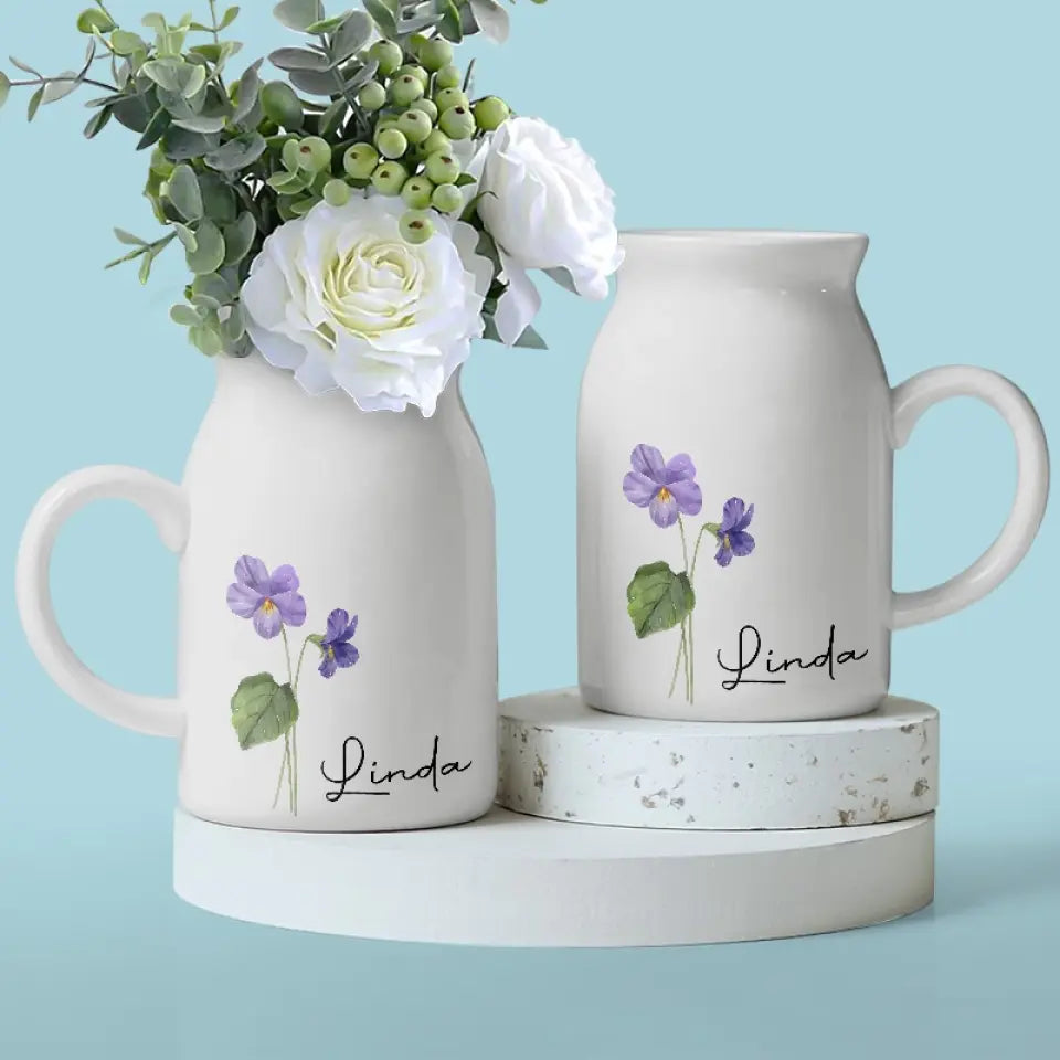 Chérir chaque instant avec grand-mère - Vase à fleurs personnalisé pour la décoration intérieure de la famille - Cadeau de pendaison de crémaillère pour maman et grand-mère