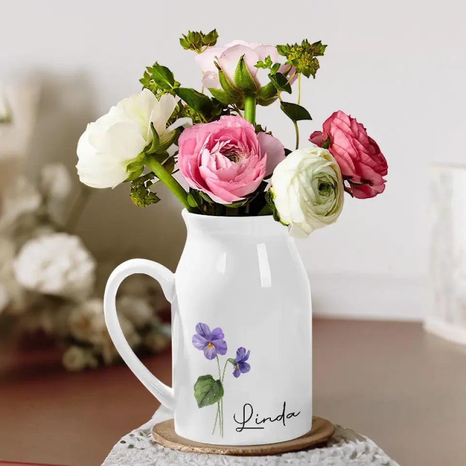 Chérir chaque instant avec grand-mère - Vase à fleurs personnalisé pour la décoration intérieure de la famille - Cadeau de pendaison de crémaillère pour maman et grand-mère