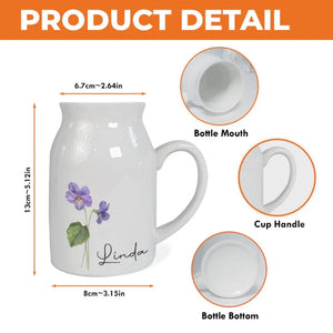 Chérir chaque instant avec grand-mère - Vase à fleurs personnalisé pour la décoration intérieure de la famille - Cadeau de pendaison de crémaillère pour maman et grand-mère