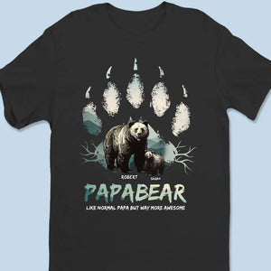 Papa Bear m'a montré que la force n'est pas qu'une question de muscles - T-shirt unisexe personnalisé pour la famille, sweat à capuche, sweat-shirt - Cadeau pour papa, grand-père