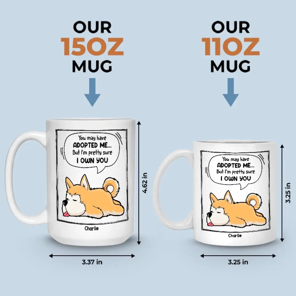 Je suis presque sûr que tu m'appartiens - Tasse personnalisée pour chien et chat - Cadeau pour les propriétaires d'animaux et les amoureux des animaux