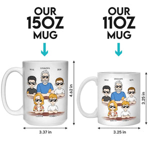 Peu importe à quel point la vie devient difficile, au moins vous n'avez pas d'enfants laids - Tasse personnalisée familiale - Cadeau pour papa, grand-père
