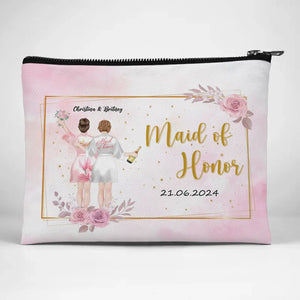 Les amies qui s'aiment bien restent ensemble - Trousse de maquillage personnalisée pour meilleure amie - Cadeau de mariage, cadeau de demoiselle d'honneur pour meilleures amies, meilleures amies, sœurs