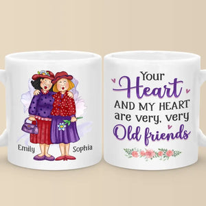 Ton cœur et mon cœur sont de très vieux amis - Mug personnalisé Bestie - Cadeau pour meilleures amies, BFF, sœurs