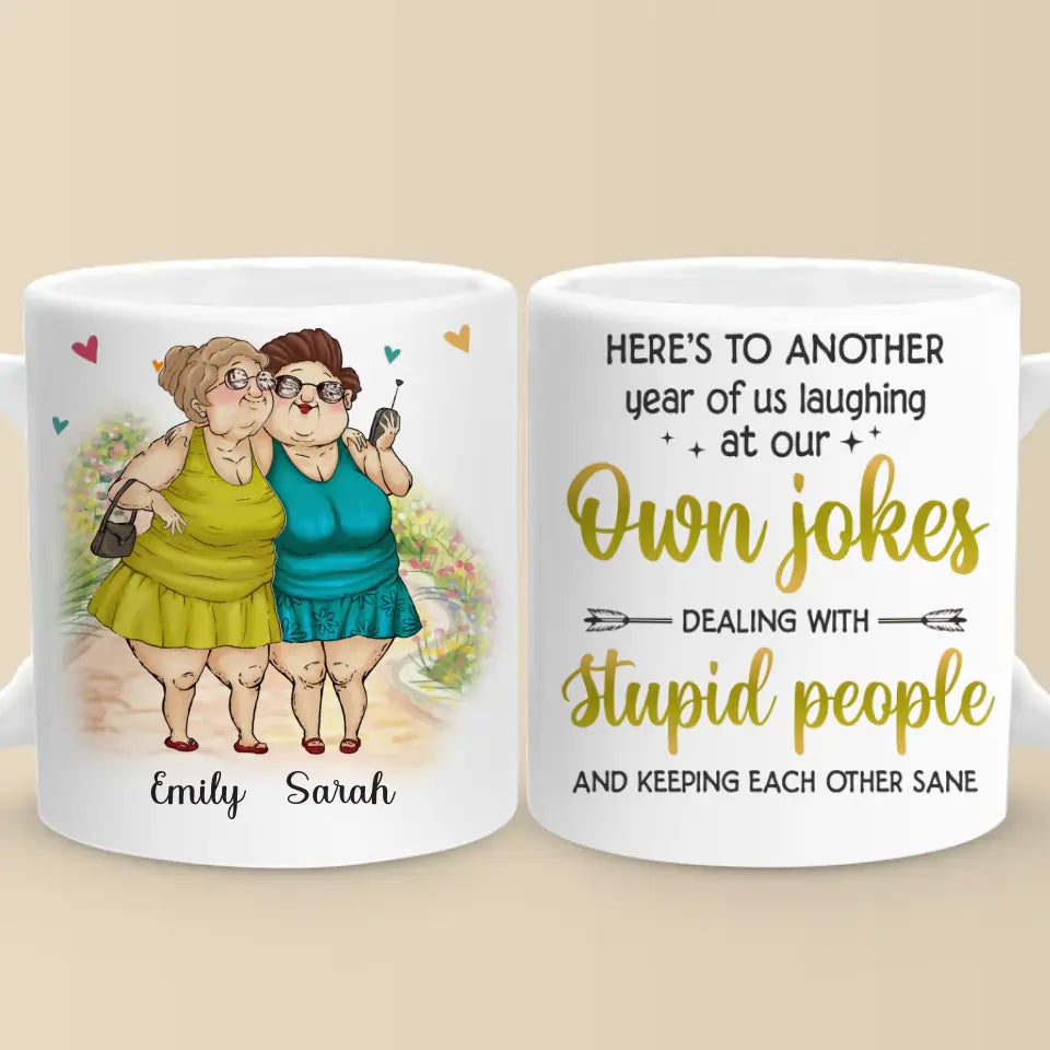 Les vrais amis ne sont jamais séparés, peut-être par la distance, mais jamais par le cœur - Tasse personnalisée Bestie - Cadeau pour les meilleures amies, BFF, sœurs