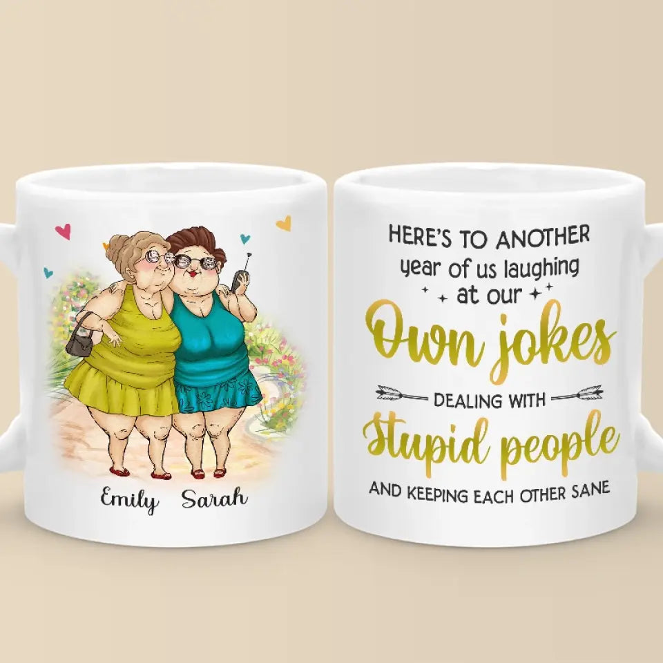 Les vrais amis ne sont jamais séparés, peut-être par la distance, mais jamais par le cœur - Tasse personnalisée Bestie - Cadeau pour les meilleures amies, BFF, sœurs