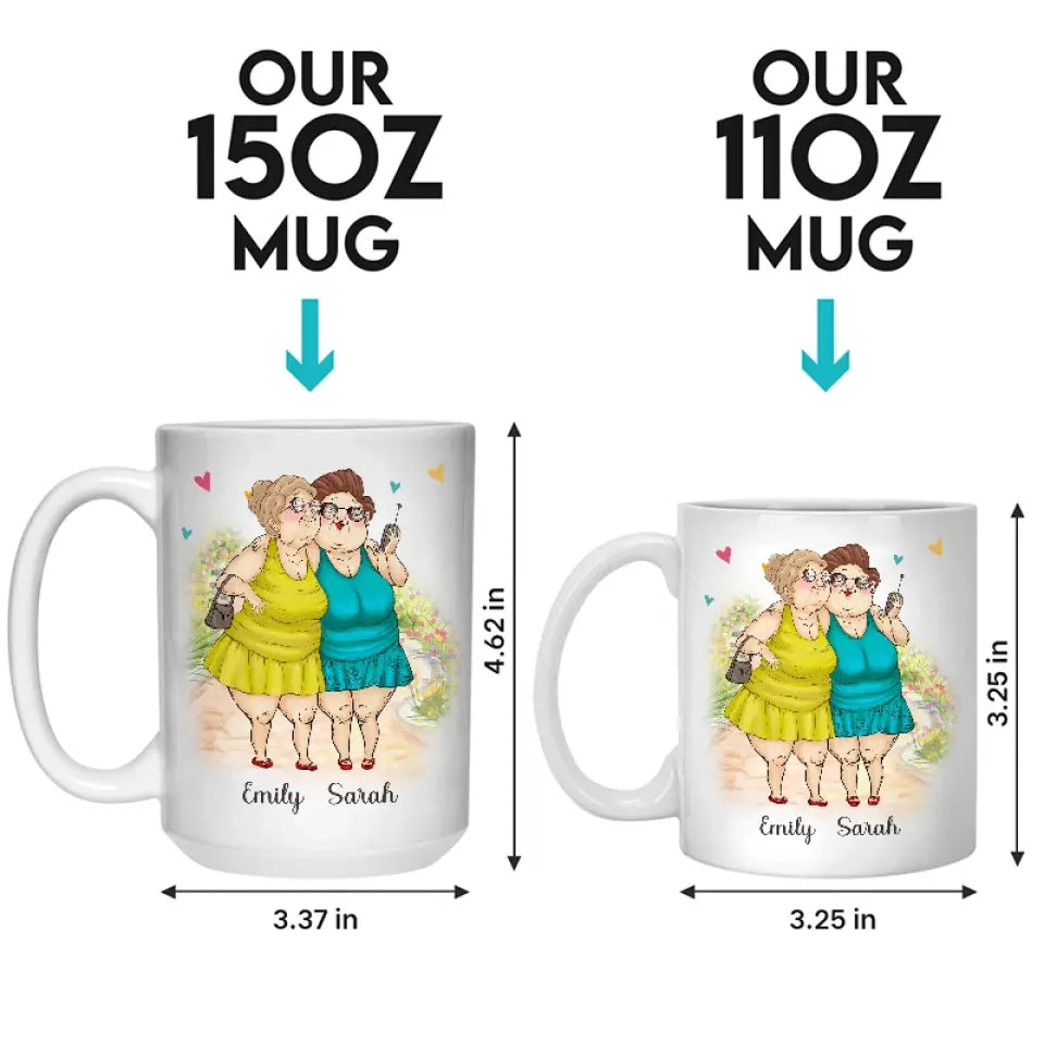 Les vrais amis ne sont jamais séparés, peut-être par la distance, mais jamais par le cœur - Tasse personnalisée Bestie - Cadeau pour les meilleures amies, BFF, sœurs