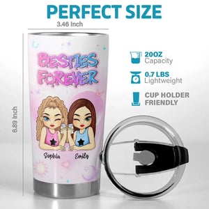 Besties Forever - Gobelet personnalisé Bestie - Cadeau pour meilleures amies, meilleures amies, sœurs
