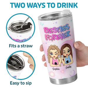 Besties Forever - Gobelet personnalisé Bestie - Cadeau pour meilleures amies, meilleures amies, sœurs