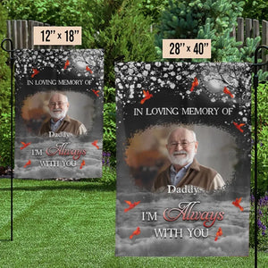 Photo personnalisée en souvenir affectueux - Drapeau commémoratif personnalisé - Cadeau de condoléances pour les membres de la famille