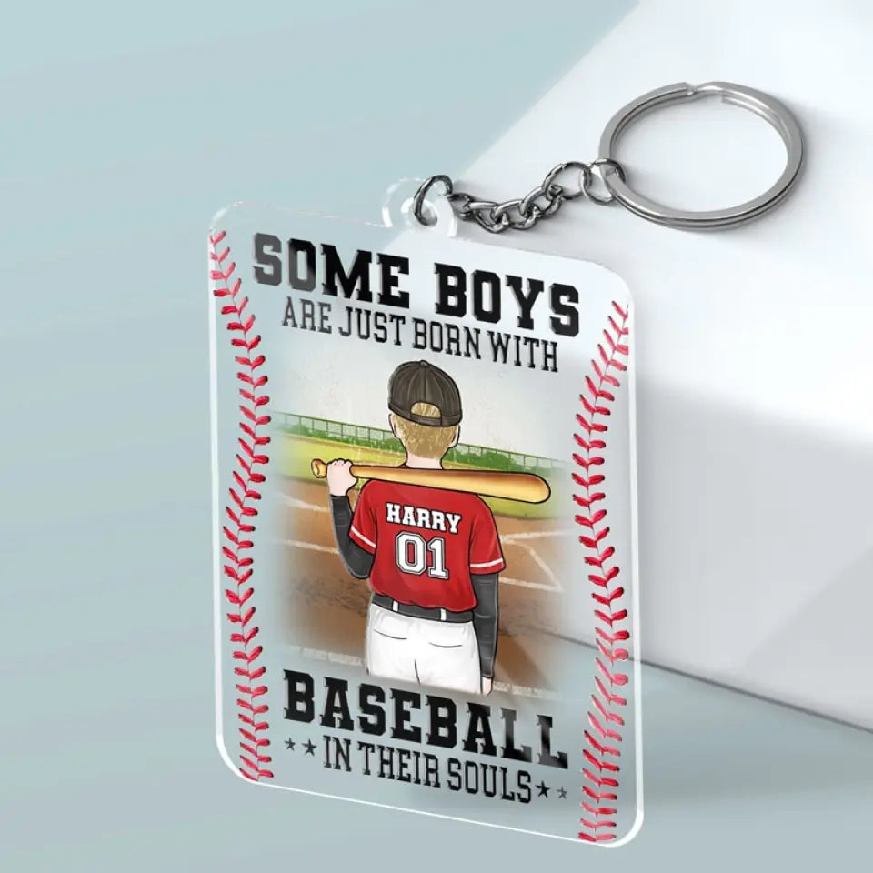 Pratiquez avec humilité, sans arrogance ! Porte-clés personnalisé en acrylique pour la famille ! Cadeau pour les membres de la famille, les joueurs de baseball et les passionnés de baseball.