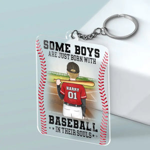 Pratiquez avec humilité, sans arrogance ! Porte-clés personnalisé en acrylique pour la famille ! Cadeau pour les membres de la famille, les joueurs de baseball et les passionnés de baseball.