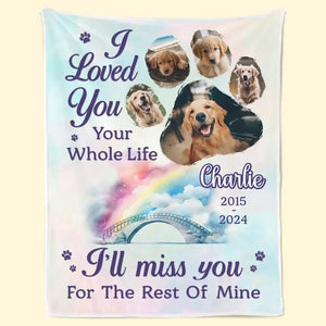 Couverture personnalisée avec photo « Mon bébé à fourrure remplit mon cœur d'amour » - Cadeau de condoléances pour les propriétaires et les amoureux des animaux