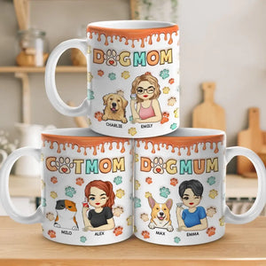 Mes enfants ont des pattes - Tasse personnalisée avec effet gonflé en 3D pour chien et chat - Cadeau pour les propriétaires et les amoureux des animaux