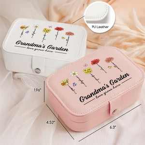 L'amour grandit ici - Coffret à bijoux personnalisé pour la famille - Cadeau pour maman et grand-mère