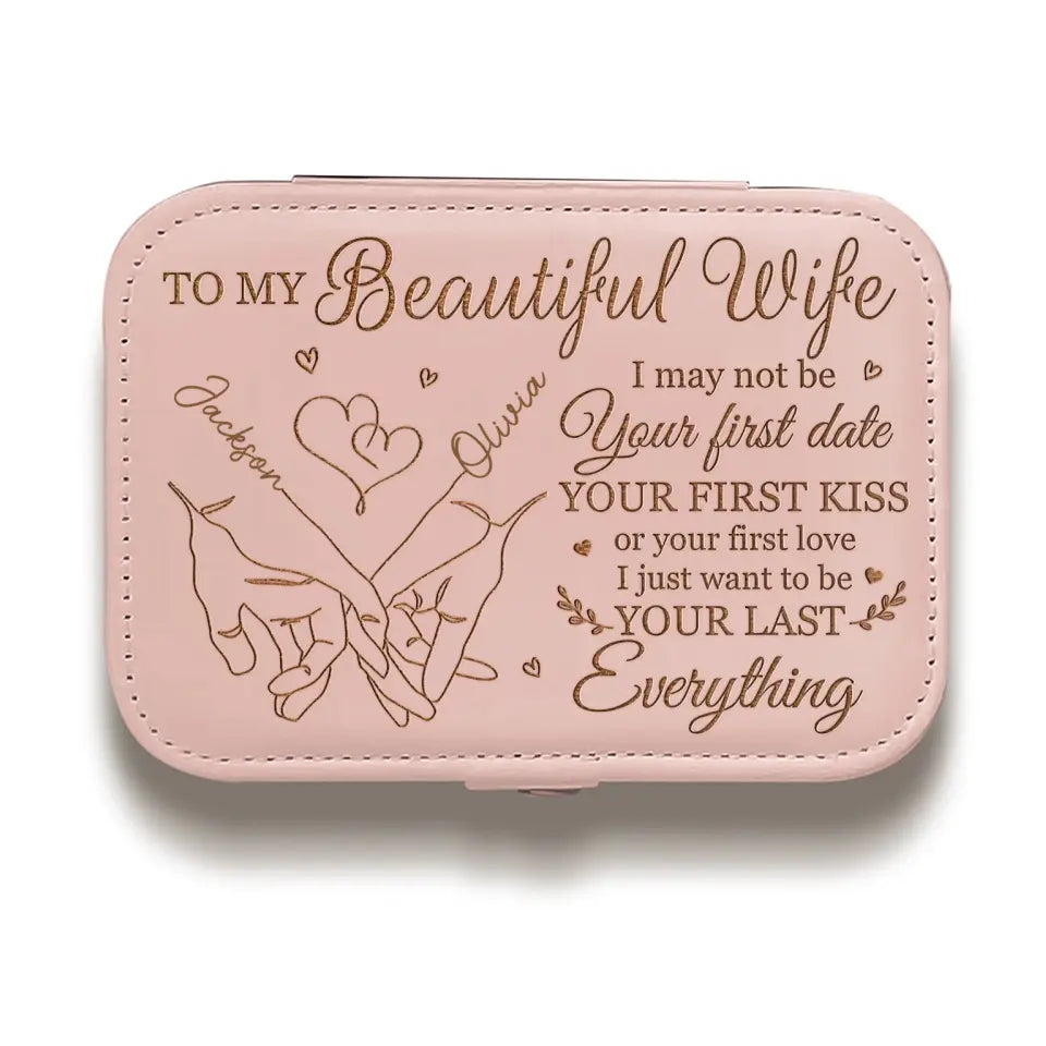 Dans ta main, je trouve réconfort et amour - Coffret à bijoux personnalisé pour couple - Cadeau pour mari et femme, anniversaire