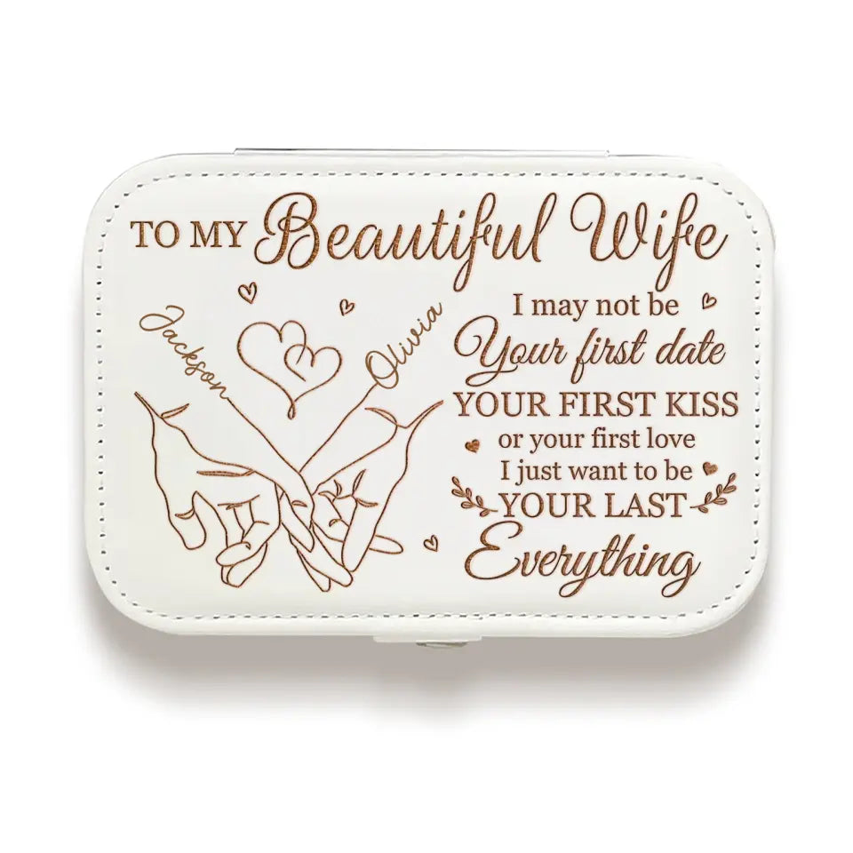 Dans ta main, je trouve réconfort et amour - Coffret à bijoux personnalisé pour couple - Cadeau pour mari et femme, anniversaire