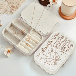 Dans ta main, je trouve réconfort et amour - Coffret à bijoux personnalisé pour couple - Cadeau pour mari et femme, anniversaire