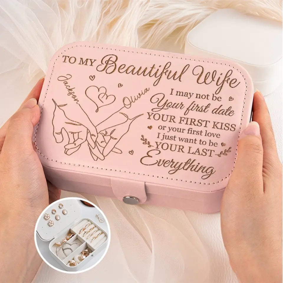 Dans ta main, je trouve réconfort et amour - Coffret à bijoux personnalisé pour couple - Cadeau pour mari et femme, anniversaire