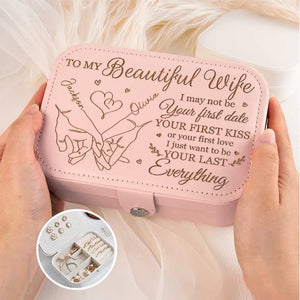 Dans ta main, je trouve réconfort et amour - Coffret à bijoux personnalisé pour couple - Cadeau pour mari et femme, anniversaire