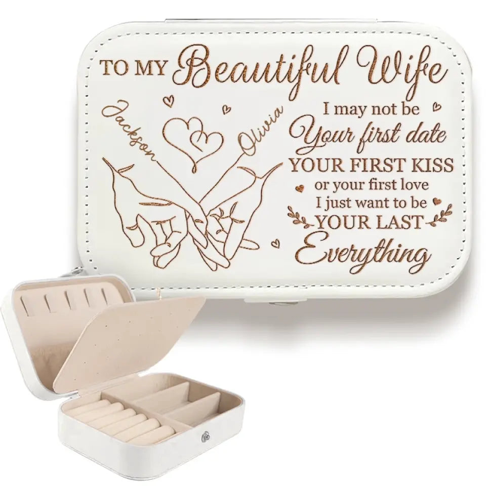 Dans ta main, je trouve réconfort et amour - Coffret à bijoux personnalisé pour couple - Cadeau pour mari et femme, anniversaire