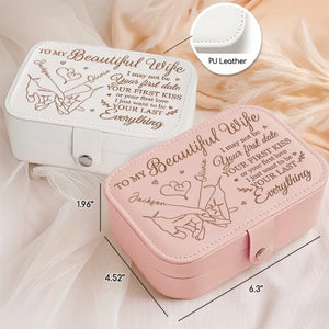 Dans ta main, je trouve réconfort et amour - Coffret à bijoux personnalisé pour couple - Cadeau pour mari et femme, anniversaire