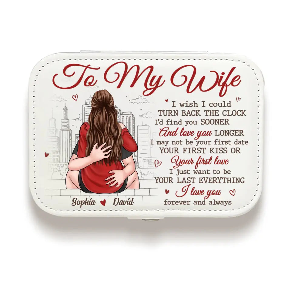 Je ne serai peut-être pas votre premier amour, mais je serai votre dernier - Coffret à bijoux personnalisé pour couple - Cadeau pour mari et femme, anniversaire