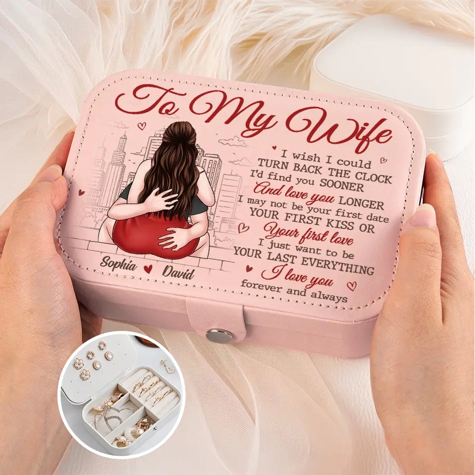 Je ne serai peut-être pas votre premier amour, mais je serai votre dernier - Coffret à bijoux personnalisé pour couple - Cadeau pour mari et femme, anniversaire