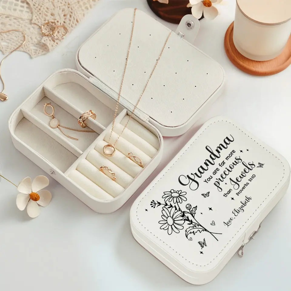 Tu es bien plus précieux que les bijoux - Coffret à bijoux personnalisé pour la famille - Cadeau pour maman, grand-mère