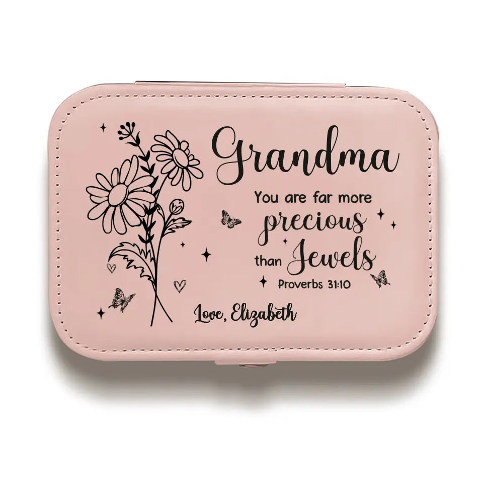 Tu es bien plus précieux que les bijoux - Coffret à bijoux personnalisé pour la famille - Cadeau pour maman, grand-mère