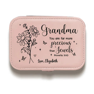 Tu es bien plus précieux que les bijoux - Coffret à bijoux personnalisé pour la famille - Cadeau pour maman, grand-mère