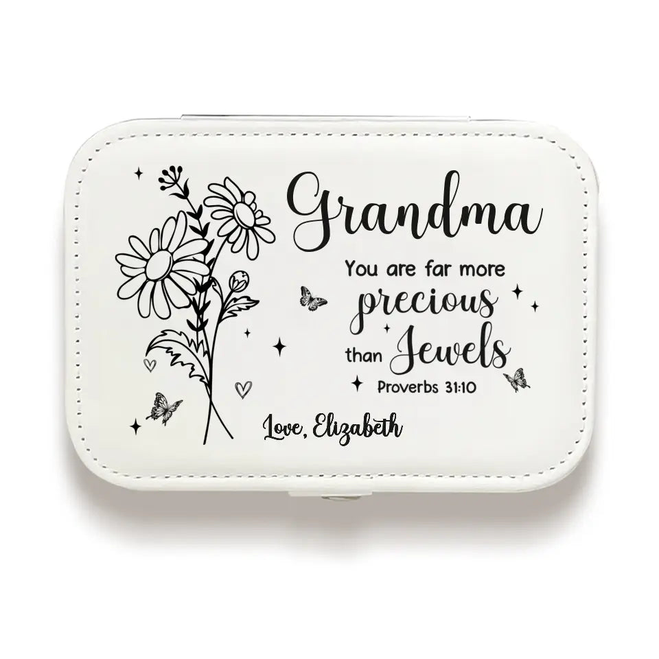 Tu es bien plus précieux que les bijoux - Coffret à bijoux personnalisé pour la famille - Cadeau pour maman, grand-mère
