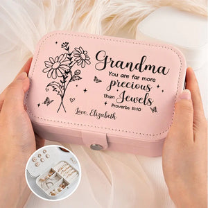 Tu es bien plus précieux que les bijoux - Coffret à bijoux personnalisé pour la famille - Cadeau pour maman, grand-mère