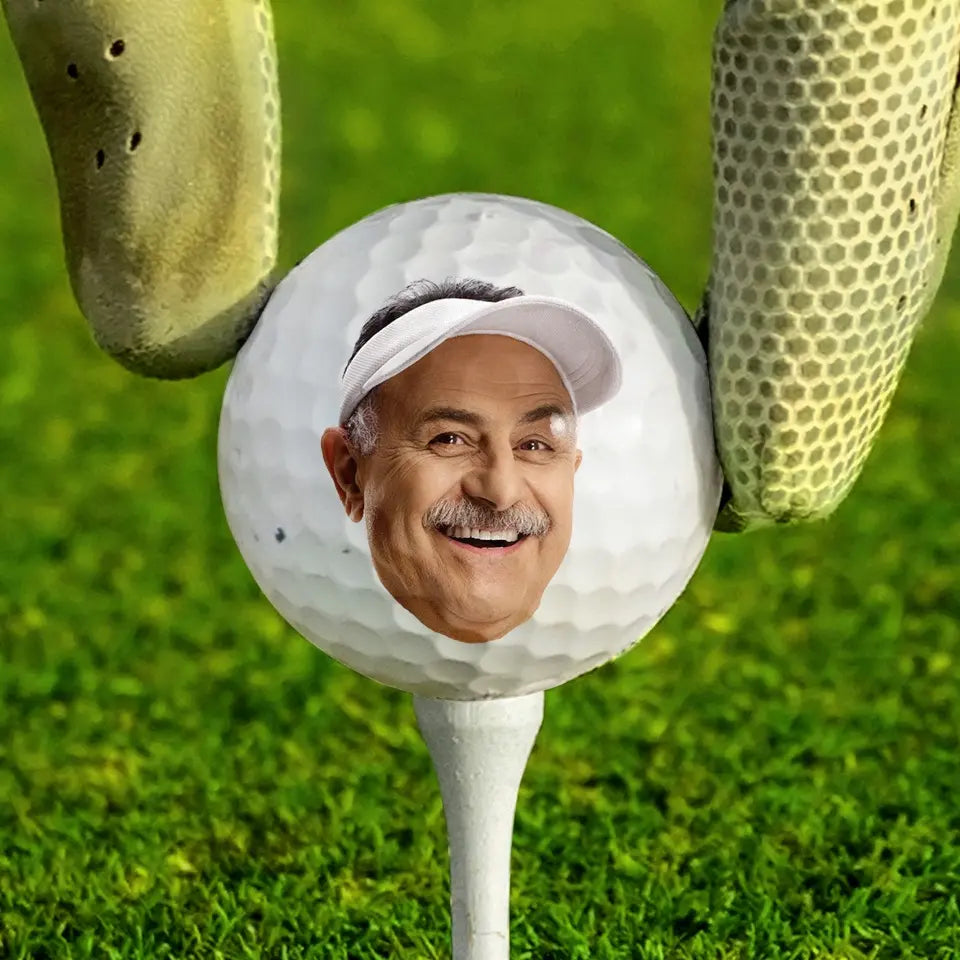 Photo personnalisée Je suis golfeur à temps plein - Balle de golf personnalisée - Cadeau d'appréciation et de retraite pour collègues, amis de travail, collègues