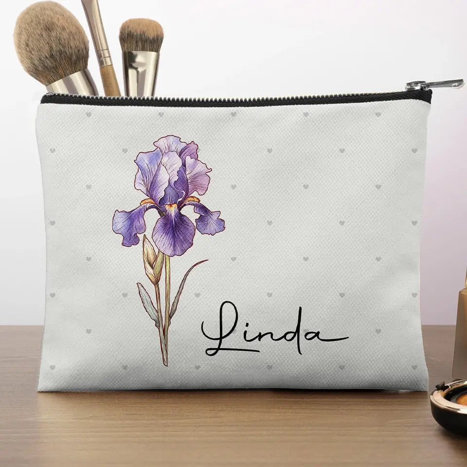 Les pétales se déploient au bon moment - Trousse de maquillage personnalisée pour meilleure amie - Cadeau de mariage, cadeau de demoiselle d'honneur pour meilleures amies, meilleures amies, sœurs