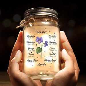 Tu es toujours aimé(e) - Lampe personnalisée en pot Mason - Cadeau pour les meilleures amies, les meilleures amies et les sœurs